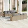 9-piece garden sofa set with beige synthetic rattan cushions by , Modular outdoor sofas - Ref: Foro24-3251086, Price: 637,68 ...