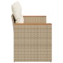 Sofá de jardín con cojines de 2 plazas ratán sintético beige de , Sofás de exterior - Ref: Foro24-366066, Precio: 143,86 €, D...