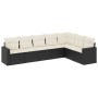 Set de comedor de jardín 7 pzas y cojines ratán sintético negro de , Conjuntos de jardín - Ref: Foro24-3219036, Precio: 398,1...
