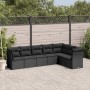 Set de comedor de jardín 7 pzas y cojines ratán sintético negro de , Conjuntos de jardín - Ref: Foro24-3217735, Precio: 451,6...