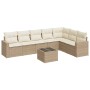 Juego de sofás de jardín con cojines beige 8 pzas ratán PE de , Conjuntos de jardín - Ref: Foro24-3219048, Precio: 519,44 €, ...