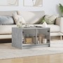 Mesa de centro con puertas de vidrio grs hormigón 68x50x42 cm de , Mesas de centro - Ref: Foro24-836367, Precio: 44,27 €, Des...