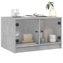 Mesa de centro con puertas de vidrio grs hormigón 68x50x42 cm de , Mesas de centro - Ref: Foro24-836367, Precio: 44,27 €, Des...
