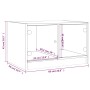 Mesa de centro con puertas de vidrio grs hormigón 68x50x42 cm de , Mesas de centro - Ref: Foro24-836367, Precio: 44,27 €, Des...