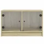 Mueble de TV con puertas de vidrio roble Sonoma 68x37x42 cm de , Muebles TV - Ref: Foro24-836359, Precio: 37,84 €, Descuento: %