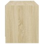 Mueble de TV con puertas de vidrio roble Sonoma 68x37x42 cm de , Muebles TV - Ref: Foro24-836359, Precio: 38,18 €, Descuento: %