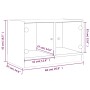 Mueble de TV con puertas de vidrio roble Sonoma 68x37x42 cm de , Muebles TV - Ref: Foro24-836359, Precio: 38,18 €, Descuento: %