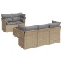 Juego de sofás jardín con cojines 6 pzas ratán sintético beige de , Conjuntos de jardín - Ref: Foro24-3249088, Precio: 414,55...
