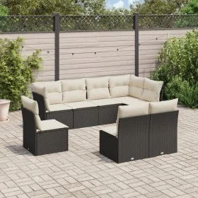 Set de sofás de jardín 8 piezas y cojines ratán sintético negro de , Conjuntos de jardín - Ref: Foro24-3217756, Precio: 468,9...