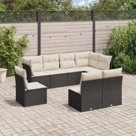 Set de sofás de jardín 8 piezas y cojines ratán sintético negro de , Conjuntos de jardín - Ref: Foro24-3217756, Precio: 443,9...