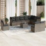 Set de sofás de jardín 11 pzas y cojines ratán sintético gris de , Conjuntos de jardín - Ref: Foro24-3217810, Precio: 619,96 ...
