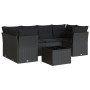 Set de comedor de jardín 7 pzas y cojines ratán sintético negro de , Conjuntos de jardín - Ref: Foro24-3249104, Precio: 492,7...