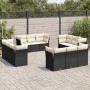 Set de sofás de jardín 12 piezas cojines ratán sintético negro de , Conjuntos de jardín - Ref: Foro24-3249165, Precio: 841,54...