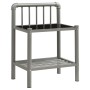 Mesita de noche metal y vidrio gris y negro 45x34,5x62,5cm de vidaXL, Mesitas de noche - Ref: Foro24-325097, Precio: 28,36 €,...