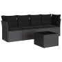 Set de muebles de jardín 5 pzas y cojines ratán sintético negro de , Conjuntos de jardín - Ref: Foro24-3249074, Precio: 329,1...