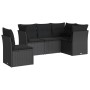 Set de muebles de jardín 5 pzas y cojines ratán sintético negro de , Conjuntos de jardín - Ref: Foro24-3249474, Precio: 356,5...