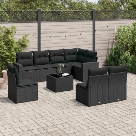 8-piece garden sofa set and black synthetic rattan cushions by , Modular outdoor sofas - Ref: Foro24-3251412, Price: 567,94 €...