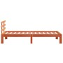 Estructura cama con cabecero madera pino marrón cera 90x190 cm de , Camas y somieres - Ref: Foro24-844267, Precio: 74,17 €, D...