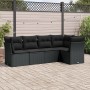 Set de muebles de jardín 5 pzas y cojines ratán sintético negro de , Conjuntos de jardín - Ref: Foro24-3249434, Precio: 356,5...