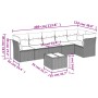 Set de comedor de jardín 7 pzas y cojines ratán sintético negro de , Conjuntos de jardín - Ref: Foro24-3249504, Precio: 452,0...