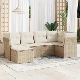 Juego de sofás jardín con cojines 6 pzas ratán sintético beige de , Conjuntos de jardín - Ref: Foro24-3217948, Precio: 410,30...