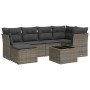 Set de sofás de jardín 7 piezas con cojines ratán PE gris de , Conjuntos de jardín - Ref: Foro24-3217960, Precio: 395,86 €, D...