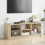 Mueble de TV con puertas de vidrio roble Sonoma 102x37x42 cm de , Muebles TV - Ref: Foro24-836373, Precio: 63,60 €, Descuento: %