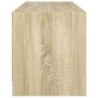 Mueble de TV con puertas de vidrio roble Sonoma 102x37x42 cm de , Muebles TV - Ref: Foro24-836373, Precio: 63,60 €, Descuento: %