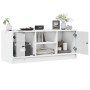 Mueble de TV con puertas de vidrio blanco 102x37x42 cm de , Muebles TV - Ref: Foro24-836371, Precio: 48,38 €, Descuento: %