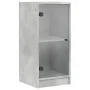 Armario auxiliar puertas de vidrio gris hormigón 35x37x75,5 cm de , Aparadores - Ref: Foro24-836402, Precio: 51,26 €, Descuen...