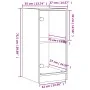 Armario auxiliar con puertas de vidrio blanco 35x37x75,5 cm de , Aparadores - Ref: Foro24-836399, Precio: 51,05 €, Descuento: %