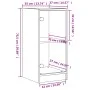 Armario auxiliar puertas de vidrio gris hormigón 35x37x75,5 cm de , Aparadores - Ref: Foro24-836402, Precio: 51,26 €, Descuen...