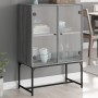 Armario auxiliar puertas de vidrio gris Sonoma 69x37x100 cm de , Aparadores - Ref: Foro24-836551, Precio: 76,44 €, Descuento: %