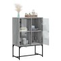 Armario auxiliar puertas de vidrio gris Sonoma 69x37x100 cm de , Aparadores - Ref: Foro24-836551, Precio: 76,44 €, Descuento: %