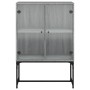 Armario auxiliar puertas de vidrio gris Sonoma 69x37x100 cm de , Aparadores - Ref: Foro24-836551, Precio: 76,44 €, Descuento: %