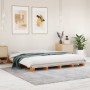 Cama de palets madera maciza de pino marrón cera 180x200 cm de , Camas y somieres - Ref: Foro24-844458, Precio: 191,85 €, Des...