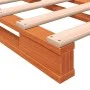 Cama de palets madera maciza de pino marrón cera 180x200 cm de , Camas y somieres - Ref: Foro24-844458, Precio: 205,28 €, Des...