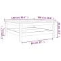 Mesa de centro madera maciza de pino marrón cera 100x100x40 cm de , Mesas de centro - Ref: Foro24-844470, Precio: 130,10 €, D...