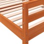 Estructura de cama madera maciza de pino marrón cera 90x200 cm de , Camas y somieres - Ref: Foro24-844485, Precio: 105,29 €, ...