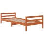 Estructura de cama madera maciza de pino marrón cera 90x190 cm de , Camas y somieres - Ref: Foro24-844487, Precio: 102,75 €, ...