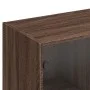 Estantería con puertas madera marrón roble 136x37x142 cm de , Librerías y estanterías - Ref: Foro24-3206530, Precio: 250,52 €...
