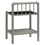 Mesita de noche metal y vidrio gris y negro 45x34,5x62,5cm de vidaXL, Mesitas de noche - Ref: Foro24-325097, Precio: 28,36 €,...