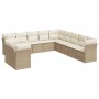 Set de sofás de jardín 11pzas con cojines ratán sintético beige de , Conjuntos de jardín - Ref: Foro24-3217878, Precio: 725,9...