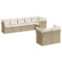 Juego de sofás de jardín con cojines beige 8 pzas ratán PE de , Conjuntos de jardín - Ref: Foro24-3217908, Precio: 563,98 €, ...