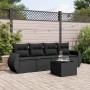 Set de muebles de jardín 5 pzas y cojines ratán sintético negro de , Conjuntos de jardín - Ref: Foro24-3221084, Precio: 315,8...