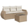 Juego de sofás jardín con cojines 4 pzas ratán sintético beige de , Conjuntos de jardín - Ref: Foro24-3221067, Precio: 300,35...