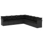 Set de sofás de jardín 8 piezas y cojines ratán sintético negro de , Conjuntos de jardín - Ref: Foro24-3249614, Precio: 580,1...