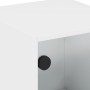 Mesitas de noche con puertas de vidrio 2 uds blanco 35x37x42 cm de , Mesitas de noche - Ref: Foro24-836344, Precio: 41,35 €, ...