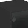Mesitas de noche con puertas de vidrio 2 uds negro 35x37x42 cm de , Mesitas de noche - Ref: Foro24-836346, Precio: 41,10 €, D...