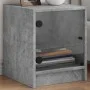Mesitas noche puertas de vidrio 2 uds gris hormigón 35x37x42 cm de , Mesitas de noche - Ref: Foro24-836350, Precio: 39,86 €, ...